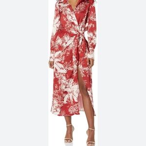 Guess Red and White Patterned Dress